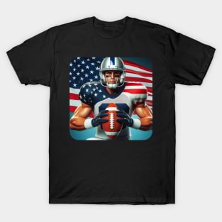 American Man NFL Football Player #12 T-Shirt